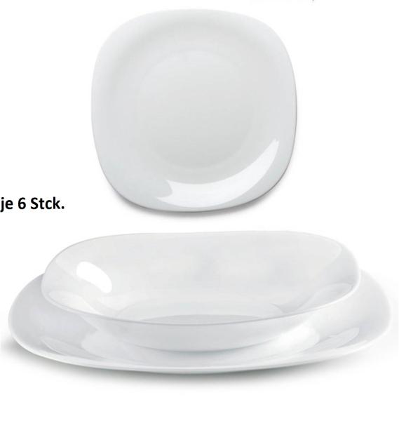 Parma Tellerset Bormioli Rocco Opalglas - 18tlg.